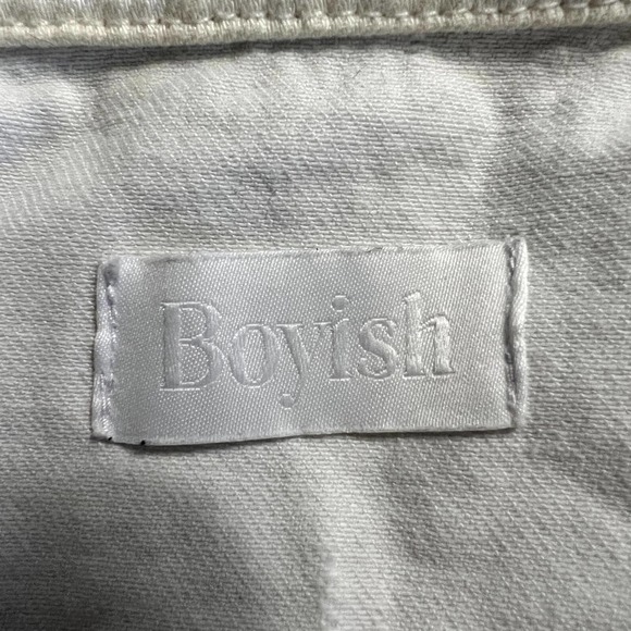 Boyish By Her Designed In Los Angeles Harvey White Denim Jacket  Size XS - Picture 2 of 8